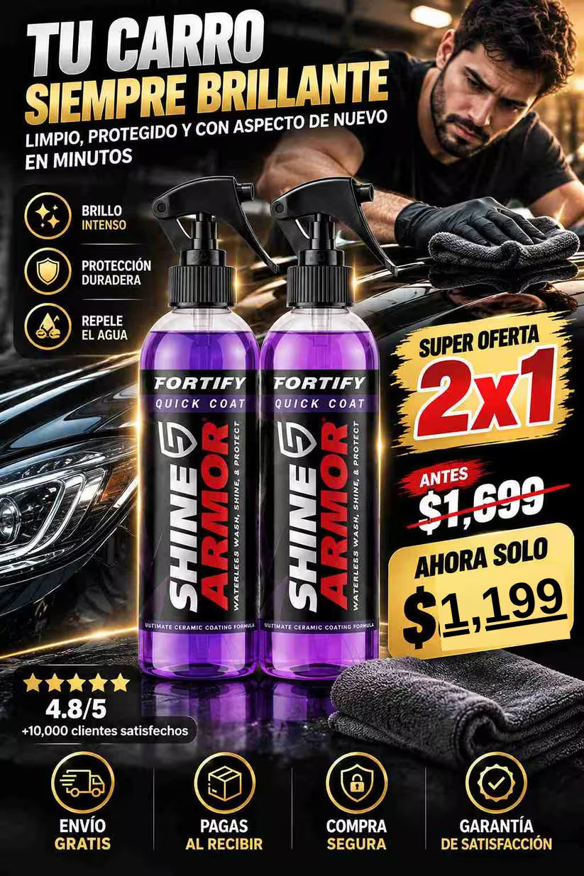 Spray Cerámico Hidrofóbico para Auto – Protección Total y Brillo Espejo en Minutos