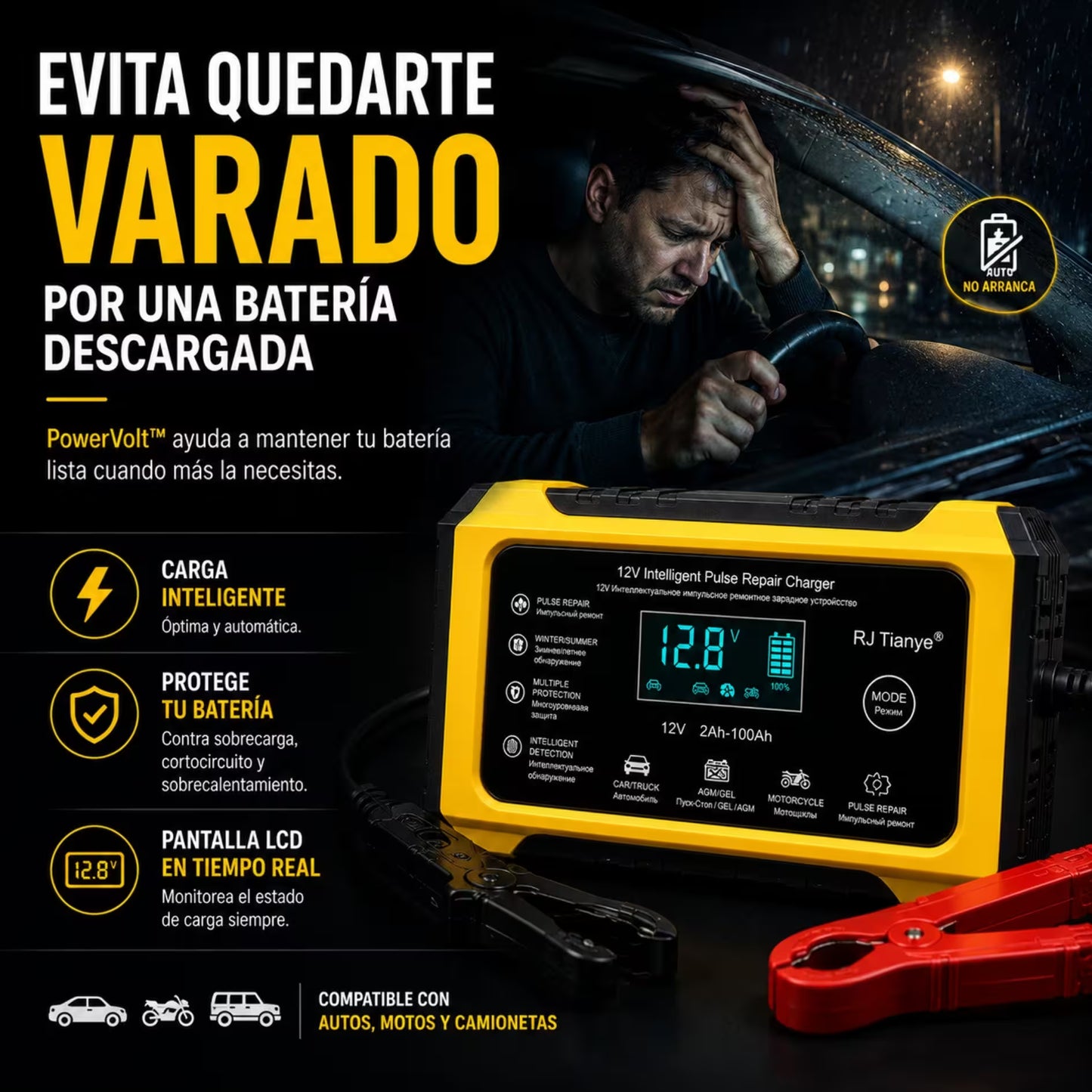 Cargador Inteligente De Baterias 12v
