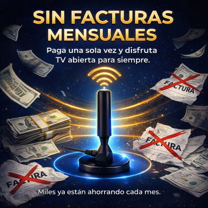 ¿Cansado de pagar cable? 💸 Mira tus canales favoritos gratis con la Antena De Tv Para Smart Tv Sin Cable.