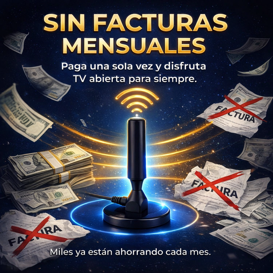 ¿Cansado de pagar cable? 💸 Mira tus canales favoritos gratis con la Antena De Tv Para Smart Tv Sin Cable.