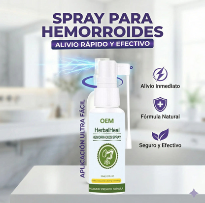 Sufres de dolor o picazón por hemorroides?  Consigue un alivio rápido y refrescante con el Spray de Alivio Inmediato
